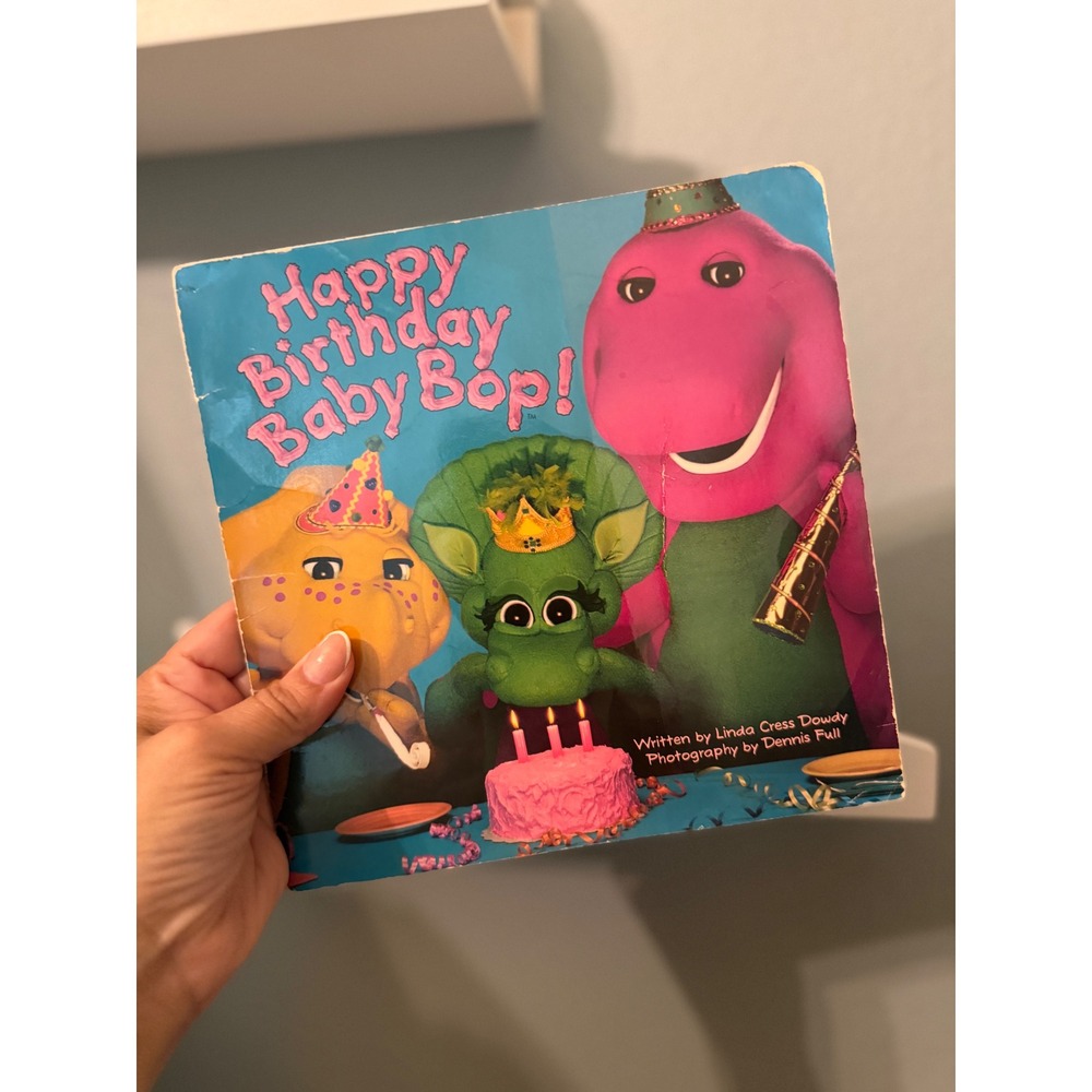 Vintage 1995 Barney Happy Birthday Baby Bop Softcover Book Linda Cress Dowdy